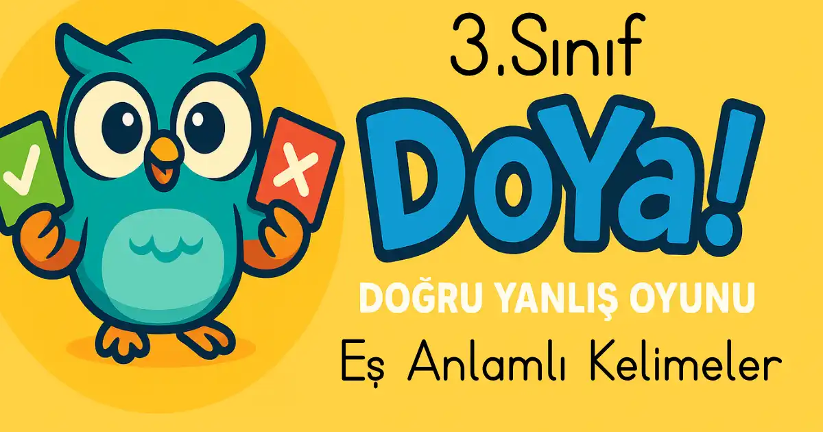 3. Sınıf Eş Anlamlı Kelimeler DoYa Oyunu