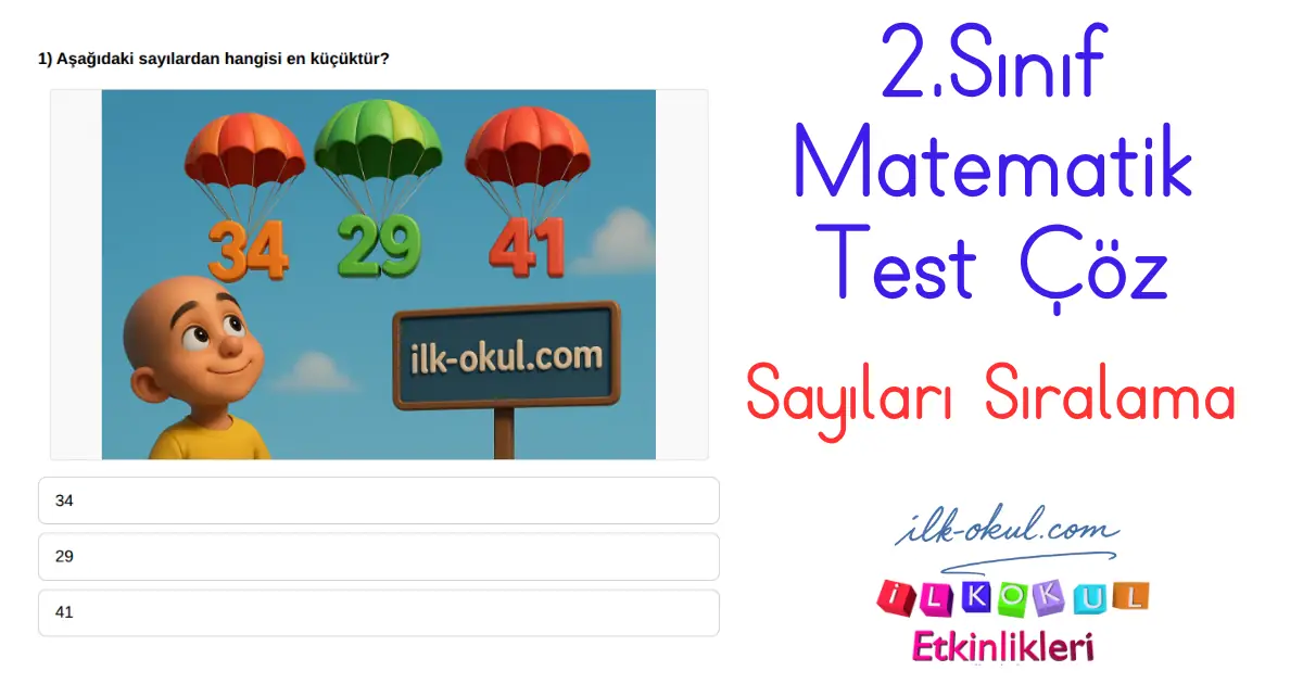 Sayilari Siralama Test Testi