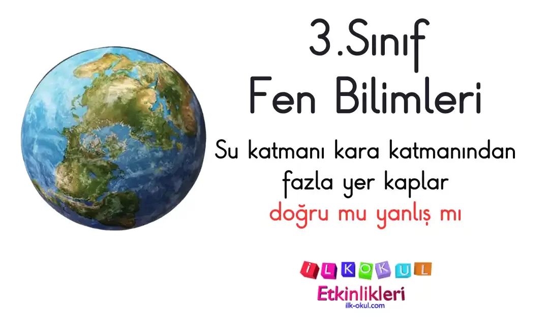 Su katmanı kara katmanından fazla yer kaplar